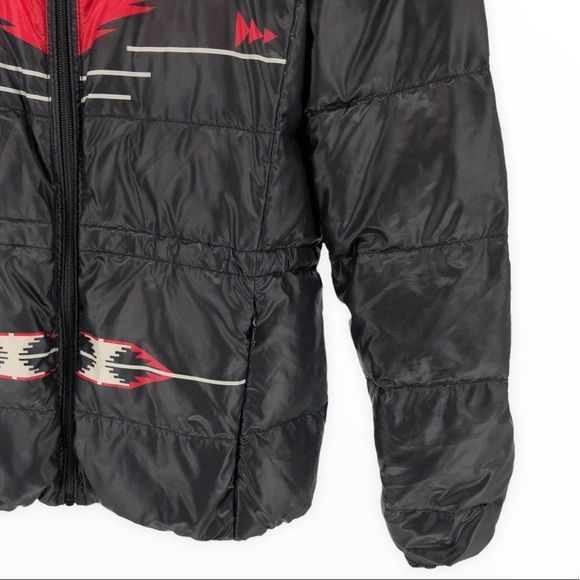 Ralph Lauren Active Black Puffer Jacket Zip Front Long Sleeve Aztec size XS - Picture 4 of 16